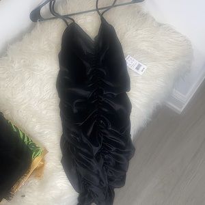 Black stretchy dress fitted